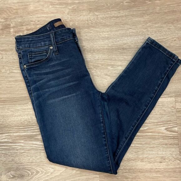 Joe's Skinny Dark Blue Ankle Raw Hem Jeans sz 27 - Picture 1 of 8